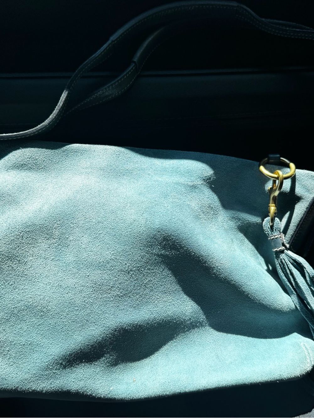 Vintage Coach Suede East West Shoulder bag - Gem